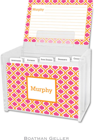 Boatman Geller Recipe Boxes with Cards - Kate Tangerine & Raspberry Boatman Geller Recipe Boxes with Cards - Kate Tangerine & Raspberry