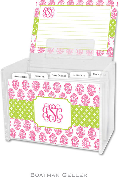 Boatman Geller Recipe Boxes with Cards - Beti Pink