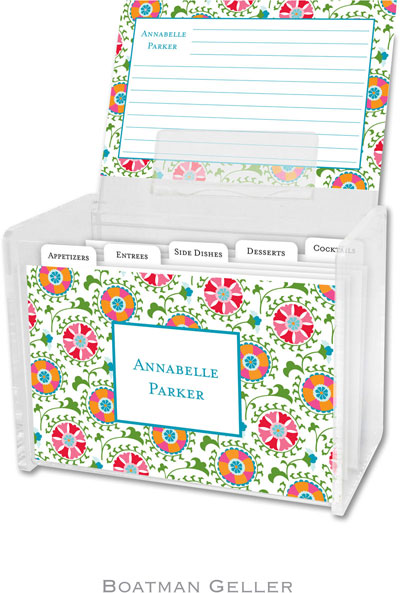 Boatman Geller Recipe Boxes with Cards - Suzani Boatman Geller Recipe Boxes with Cards - Suzani