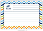 Boatman Geller Recipe Cards - Chevron Blue Orange & Lime