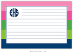 Boatman Geller Recipe Cards - Bold Stripe Pink Green & Navy