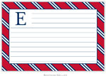 Boatman Geller Recipe Cards - Repp Tie Red & Navy