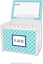 Boatman Geller - Create-Your-Own Personalized Recipe Card Boxes with Cards (Bristol Tile Teal)