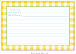 Boatman Geller - Create-Your-Own Personalized Recipe Cards (Classic Check Sunflower)