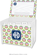 Boatman Geller Recipe Boxes with Cards - Pineapple Repeat Pink Preset