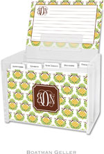 Boatman Geller Recipe Boxes with Cards - Pineapple Repeat Preset