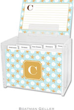 Boatman Geller Recipe Boxes with Cards - Seashore Preset