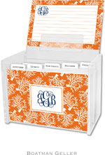 Boatman Geller Recipe Boxes with Cards - Coral Repeat