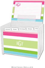 Boatman Geller Recipe Boxes with Cards - Espadrille Preppy