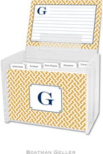 Boatman Geller Recipe Boxes with Cards - Stella Gold