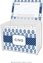 Boatman Geller Recipe Boxes with Cards - Beti Navy
