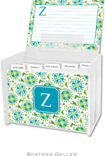 Boatman Geller Recipe Boxes with Cards - Suzani Teal Preset