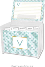 Boatman Geller Recipe Boxes with Cards - Lattice Slate