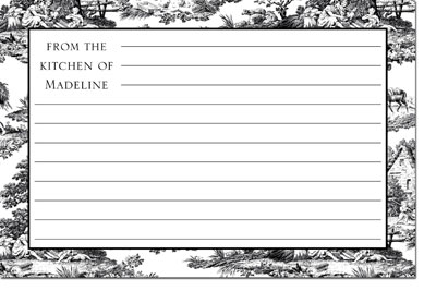 Boatman Geller Recipe Cards - Toile Black