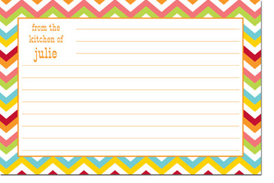 Boatman Geller Recipe Cards - Chevron Bright