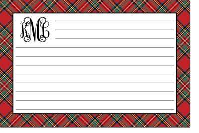 Boatman Geller Recipe Cards - Plaid Red (Holiday)
