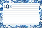 Boatman Geller Recipe Cards - Classic Floral Blue