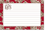 Boatman Geller Recipe Cards - Floral Toile Red