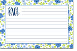 Boatman Geller Recipe Cards - Emma Floral Periwinkle