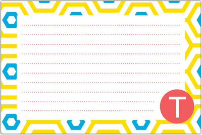 Dabney Lee Personalized Recipe Cards - Happy Hexagon Dabney Lee Personalized Recipe Cards - Happy Hexagon