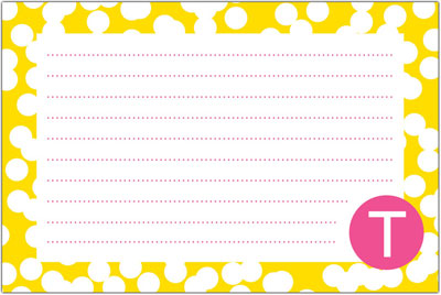 Dabney Lee Personalized Recipe Cards - Hole Punch Dabney Lee Personalized Recipe Cards - Hole Punch