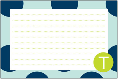 Dabney Lee Personalized Recipe Cards - Jane Dabney Lee Personalized Recipe Cards - Jane