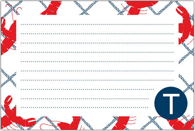 Dabney Lee Personalized Recipe Cards - Rock Lobster Dabney Lee Personalized Recipe Cards - Rock Lobster
