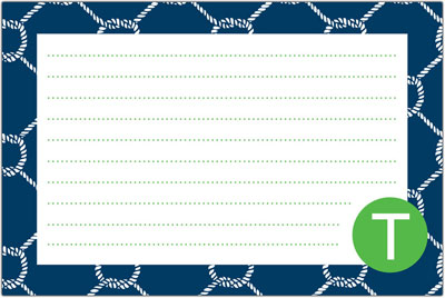 Dabney Lee Personalized Recipe Cards - Rope Dabney Lee Personalized Recipe Cards - Rope