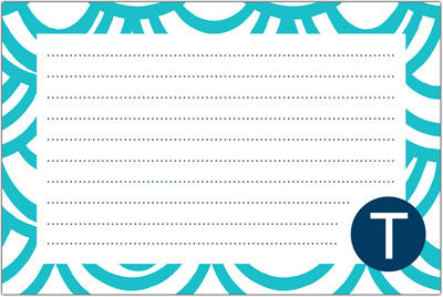 Dabney Lee Personalized Recipe Cards - Seashells Dabney Lee Personalized Recipe Cards - Seashells
