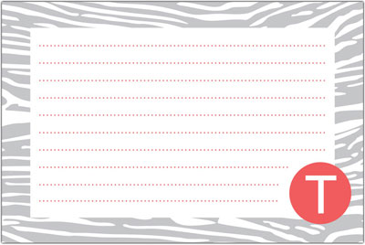 Dabney Lee Personalized Recipe Cards - Varnish
