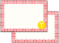 Dabney Lee Personalized Recipe Cards - Greek Key