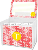 Dabney Lee Personalized Recipe Boxes - Greek Key
