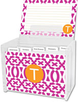 Dabney Lee Personalized Recipe Boxes - Poppy
