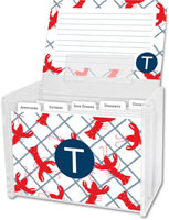 Dabney Lee Personalized Recipe Boxes - Rock Lobster