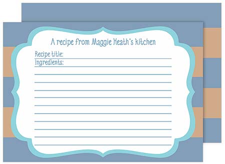 Recipe Cards by Little Lamb Designs (Stripes)