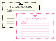 Recipe Cards by Little Lamb Designs (Pig)
