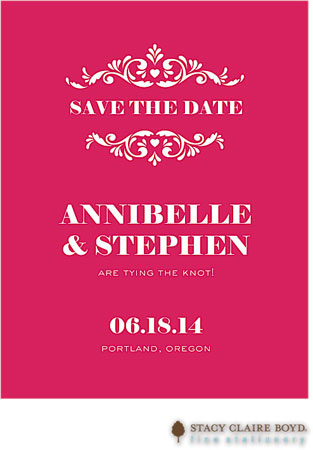 Stacy Claire Boyd - Save The Date Cards (Wedding Woodcut)