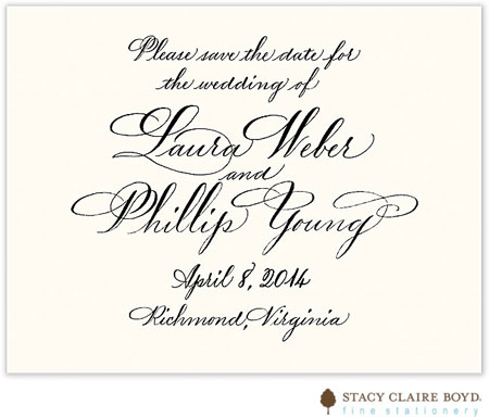 Stacy Claire Boyd - Save The Date Cards (CalligraphyA)