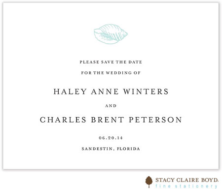 Stacy Claire Boyd - Save The Date Cards (Seaside Wedding)