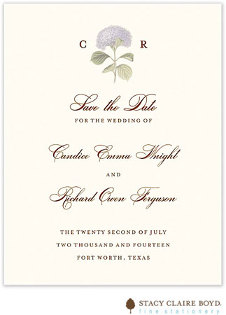 Stacy Claire Boyd - Save The Date Cards (Hydrangea Bloom)