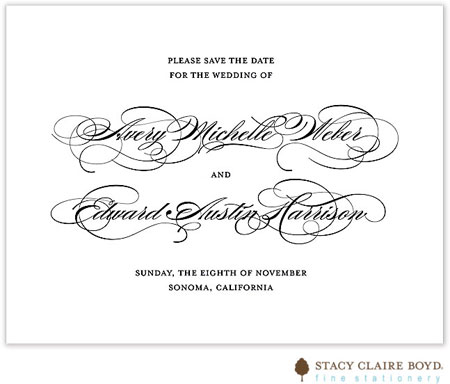 Stacy Claire Boyd - Save The Date Cards (Perfectly Scripted)