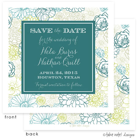 Take Note Designs Save The Date Cards - Floral Bunch Modern