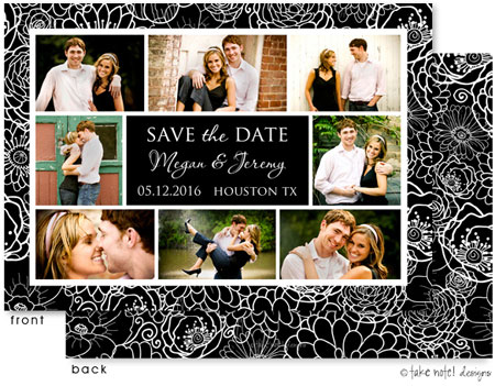 Take Note Designs Save The Date Cards - Floral Framed In