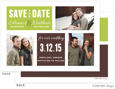 Take Note Designs Save The Date Cards - Artful Blocks
