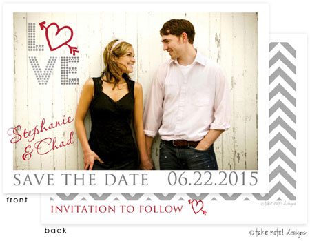 Take Note Designs Save The Date Cards - LOVE Urban
