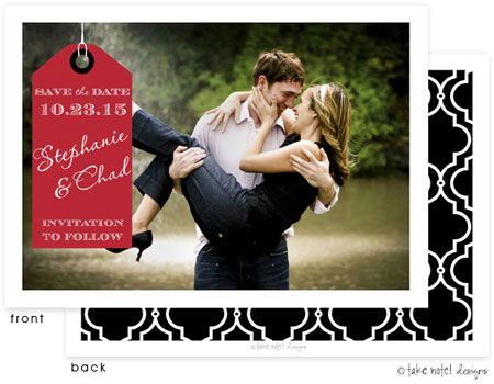 Take Note Designs Save The Date Cards - Red Tag