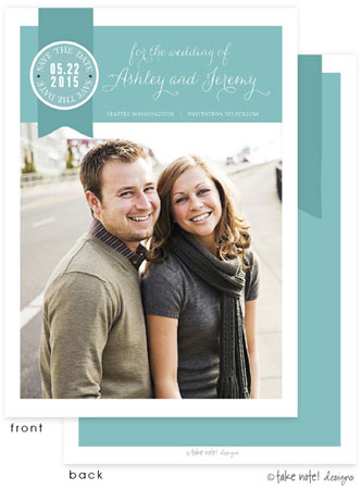 Take Note Designs Save The Date Cards - Ribbon Tag and Seal of Save the Date Take Note Designs Save The Date Cards - Ribbon Tag and Seal of Save the Date
