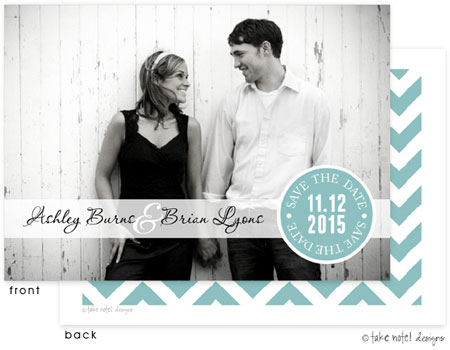 Take Note Designs Save The Date Cards - Seal Save the Date on Band Take Note Designs Save The Date Cards - Seal Save the Date on Band