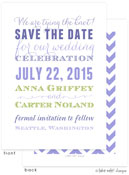 Take Note Designs Save The Date Cards - Subway Purples and Lime