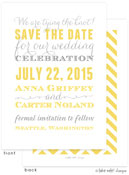 Take Note Designs Save The Date Cards - Yellow and Gray Subway